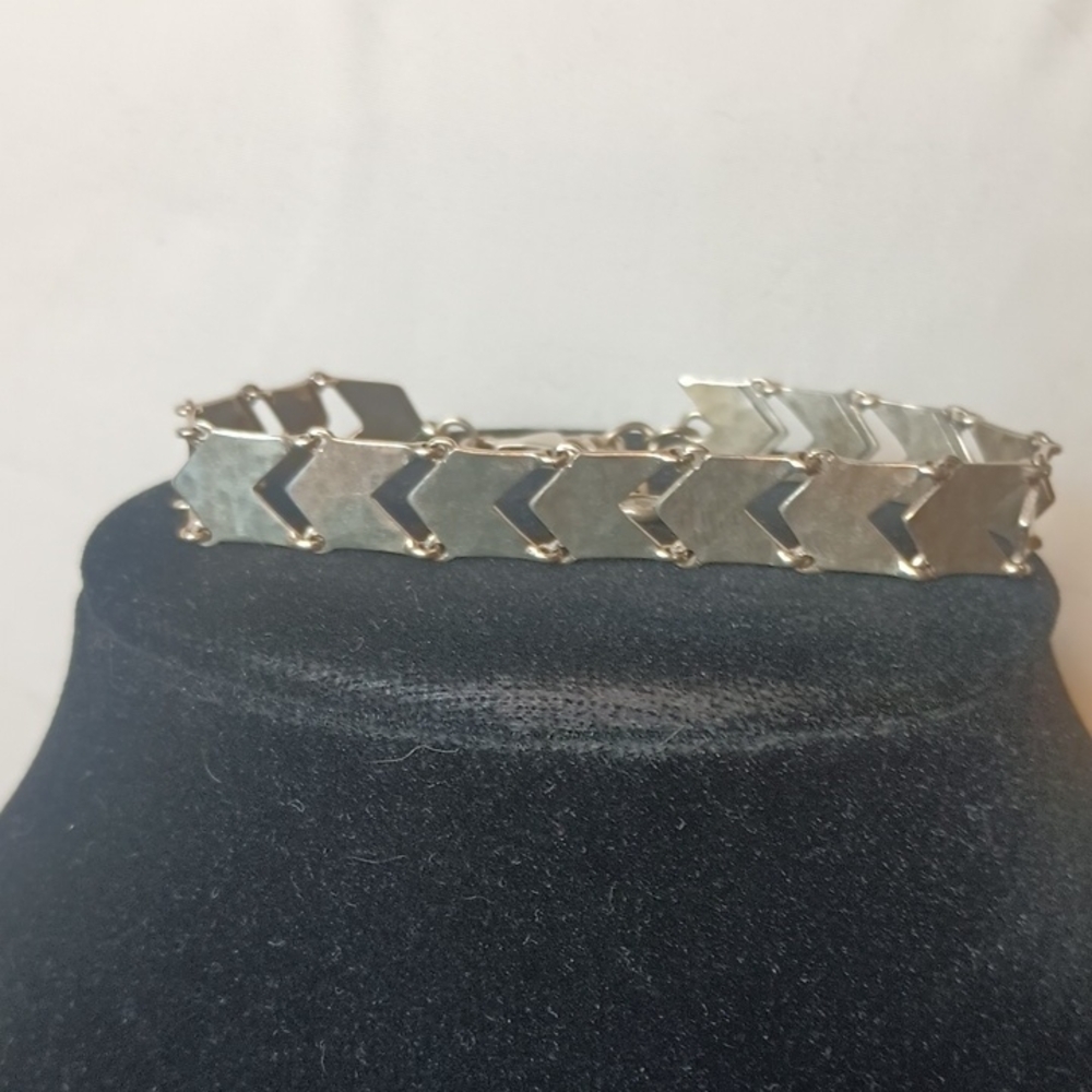 Sterling Silver Chevron Link Bracelet By Silpada